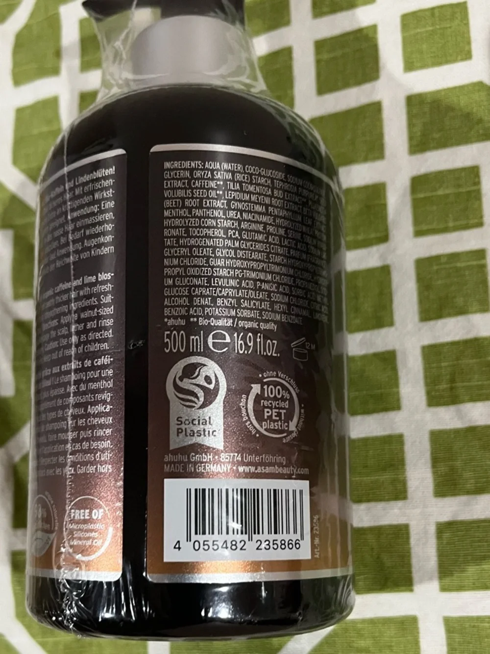 Ahuhu Organic Thickening Coffein Shampoo & Conditioner Set - 16.9oz